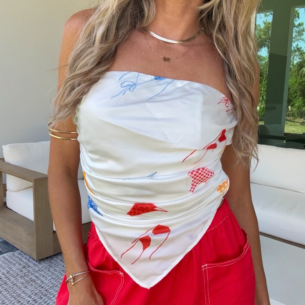 Bikini Print Tube Scarf Top